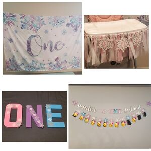 Winter ONEderland decorations